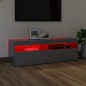 vidaXL TV-Schrank mit LED-Leuchten Hochglanz-Grau 120x35x40 cm vidaXL TV-Schrank mit LED-Leuchten Hochglanz-Grau 120x35x40 cm