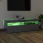 vidaXL TV-Schrank mit LED-Leuchten Hochglanz-Grau 120x35x40 cm vidaXL TV-Schrank mit LED-Leuchten Hochglanz-Grau 120x35x40 cm