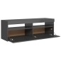 vidaXL TV-Schrank mit LED-Leuchten Hochglanz-Grau 120x35x40 cm vidaXL TV-Schrank mit LED-Leuchten Hochglanz-Grau 120x35x40 cm