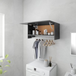 vidaXL Kleiderschrank Hochglanz-Grau 70x32,5x35 cm Holzwerkstoff