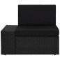 8-tlg. Garten-Lounge-Set Poly Rattan Schwarz 8-tlg. Garten-Lounge-Set Poly Rattan Schwarz