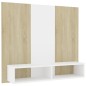 vidaXL TV-Wandschrank Weiß Sonoma-Eiche 102x23,5x90 cm Holzwerkstoff vidaXL TV-Wandschrank Weiß Sonoma-Eiche 102x23,5x90 cm Holzwerkstoff
