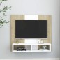 vidaXL TV-Wandschrank Weiß Sonoma-Eiche 102x23,5x90 cm Holzwerkstoff vidaXL TV-Wandschrank Weiß Sonoma-Eiche 102x23,5x90 cm Holzwerkstoff