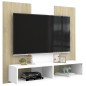 vidaXL TV-Wandschrank Weiß Sonoma-Eiche 102x23,5x90 cm Holzwerkstoff vidaXL TV-Wandschrank Weiß Sonoma-Eiche 102x23,5x90 cm Holzwerkstoff