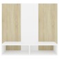 vidaXL TV-Wandschrank Weiß Sonoma-Eiche 102x23,5x90 cm Holzwerkstoff vidaXL TV-Wandschrank Weiß Sonoma-Eiche 102x23,5x90 cm Holzwerkstoff