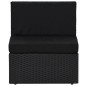 8-tlg. Garten-Lounge-Set Poly Rattan Schwarz 8-tlg. Garten-Lounge-Set Poly Rattan Schwarz
