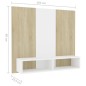 vidaXL TV-Wandschrank Weiß Sonoma-Eiche 102x23,5x90 cm Holzwerkstoff vidaXL TV-Wandschrank Weiß Sonoma-Eiche 102x23,5x90 cm Holzwerkstoff