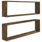 vidaXL Wandregale 2 Stk. Räuchereiche 100x15x30 cm Holzwerkstoff vidaXL Wandregale 2 Stk. Räuchereiche 100x15x30 cm Holzwerkstoff