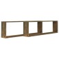 vidaXL Wandregale 2 Stk. Räuchereiche 100x15x30 cm Holzwerkstoff vidaXL Wandregale 2 Stk. Räuchereiche 100x15x30 cm Holzwerkstoff
