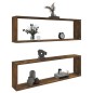 vidaXL Wandregale 2 Stk. Räuchereiche 100x15x30 cm Holzwerkstoff vidaXL Wandregale 2 Stk. Räuchereiche 100x15x30 cm Holzwerkstoff