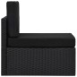 8-tlg. Garten-Lounge-Set Poly Rattan Schwarz 8-tlg. Garten-Lounge-Set Poly Rattan Schwarz