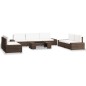 vidaXL 8-tlg. Garten-Lounge-Set Poly Rattan Braun vidaXL 8-tlg. Garten-Lounge-Set Poly Rattan Braun