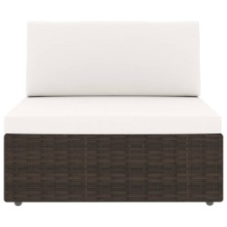 vidaXL 8-tlg. Garten-Lounge-Set Poly Rattan Braun