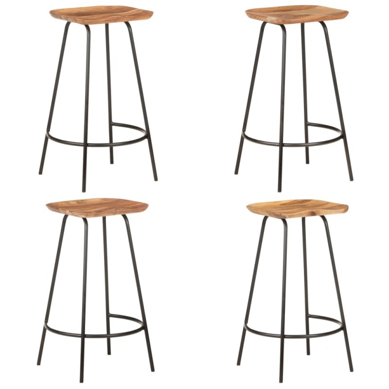 vidaXL Barhocker 4 Stk. Massivholz Akazie vidaXL Barhocker 4 Stk. Massivholz Akazie