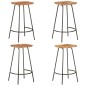 vidaXL Barhocker 4 Stk. Massivholz Akazie vidaXL Barhocker 4 Stk. Massivholz Akazie
