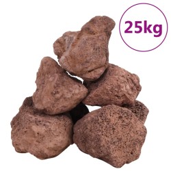 vidaXL Lavagranulat 25 kg Rot 10-30 cm