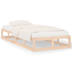 vidaXL Massivholzbett 75x190 cm