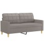 vidaXL 3-tlg. Sofagarnitur mit Kissen Taupe Stoff vidaXL 3-tlg. Sofagarnitur mit Kissen Taupe Stoff