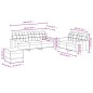 vidaXL 3-tlg. Sofagarnitur mit Kissen Taupe Stoff vidaXL 3-tlg. Sofagarnitur mit Kissen Taupe Stoff