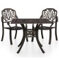 vidaXL 3-tlg. Bistro-Set Aluminiumguss Bronzen vidaXL 3-tlg. Bistro-Set Aluminiumguss Bronzen