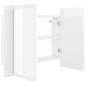vidaXL LED-Bad-Spiegelschrank Hochglanz-Weiß 60x12x45 cm Acryl vidaXL LED-Bad-Spiegelschrank Hochglanz-Weiß 60x12x45 cm Acryl