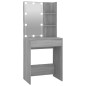 vidaXL LED-Schminktisch mit Schrank Grau Sonoma Holzwerkstoff vidaXL LED-Schminktisch mit Schrank Grau Sonoma Holzwerkstoff