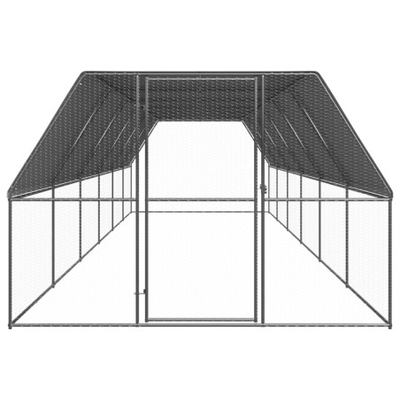 vidaXL Outdoor-Hühnerkäfig 3x12x2 m Verzinkter Stahl