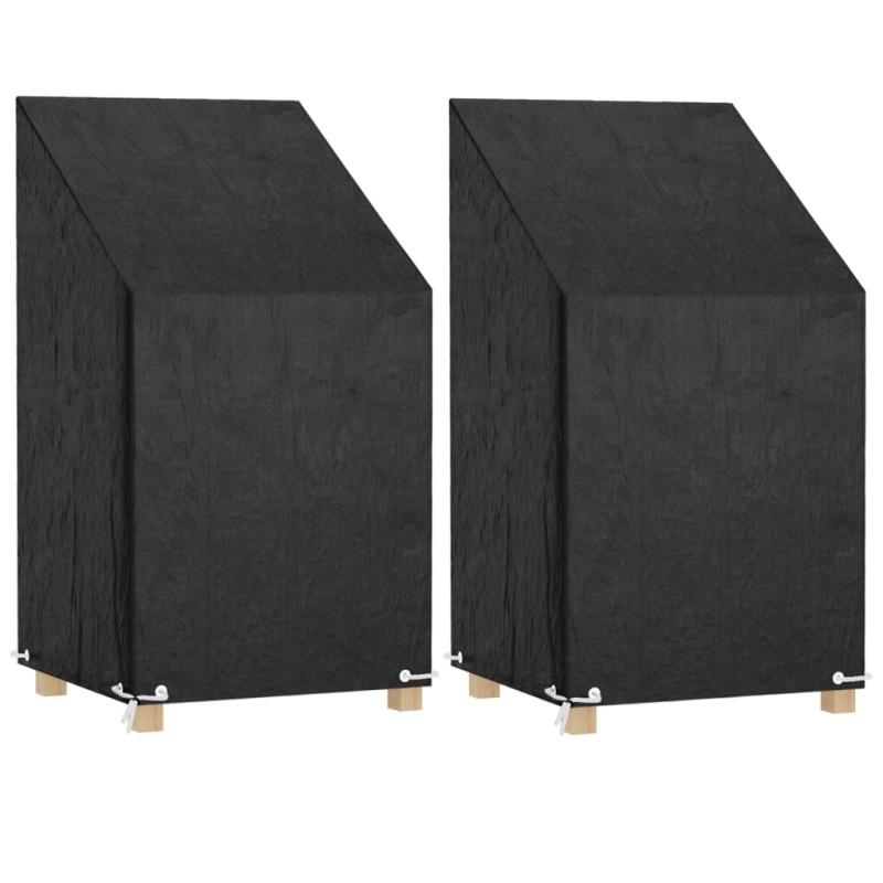 vidaXL Abdeckungen für Gartenstühle 2 Stk. 8 Ösen 65x65x80/120 cm vidaXL Abdeckungen für Gartenstühle 2 Stk. 8 Ösen 65x65x80/120 cm