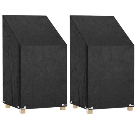vidaXL Abdeckungen für Gartenstühle 2 Stk. 8 Ösen 65x65x80/120 cm