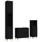 vidaXL 3-tlg. Badmöbel-Set Schwarz Holzwerkstoff vidaXL 3-tlg. Badmöbel-Set Schwarz Holzwerkstoff