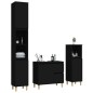vidaXL 3-tlg. Badmöbel-Set Schwarz Holzwerkstoff vidaXL 3-tlg. Badmöbel-Set Schwarz Holzwerkstoff