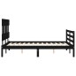 vidaXL Massivholzbett mit Kopfteil Schwarz 140x200 cm vidaXL Massivholzbett mit Kopfteil Schwarz 140x200 cm