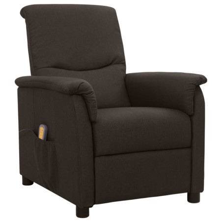 vidaXL Massagesessel Dunkelbraun Stoff