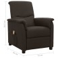 vidaXL Massagesessel Dunkelbraun Stoff vidaXL Massagesessel Dunkelbraun Stoff