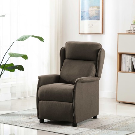 vidaXL Massagesessel Taupe Stoff