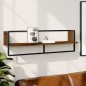 vidaXL Wandregal mit Stange Braun Eichen-Optik 100x25x30 cm vidaXL Wandregal mit Stange Braun Eichen-Optik 100x25x30 cm