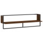 vidaXL Wandregal mit Stange Braun Eichen-Optik 100x25x30 cm vidaXL Wandregal mit Stange Braun Eichen-Optik 100x25x30 cm