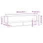 vidaXL Wandregal mit Stange Braun Eichen-Optik 100x25x30 cm vidaXL Wandregal mit Stange Braun Eichen-Optik 100x25x30 cm