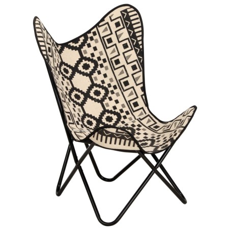 vidaXL Butterfly-Sessel Bedruckte Canvas