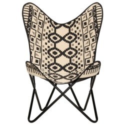 vidaXL Butterfly-Sessel Bedruckte Canvas