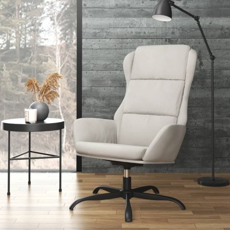 vidaXL Relaxsessel Hellgrau Wildleder-Optik