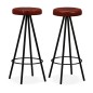 vidaXL 3-tlg. Bar-Set Altholz Massiv und Echtleder vidaXL 3-tlg. Bar-Set Altholz Massiv und Echtleder