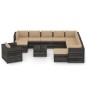 vidaXL 12-tlg. Garten-Lounge-Set mit Kissen Grau Imprägniertes Holz vidaXL 12-tlg. Garten-Lounge-Set mit Kissen Grau Imprägniertes Holz