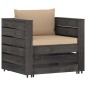 vidaXL 12-tlg. Garten-Lounge-Set mit Kissen Grau Imprägniertes Holz vidaXL 12-tlg. Garten-Lounge-Set mit Kissen Grau Imprägniertes Holz