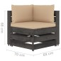 vidaXL 12-tlg. Garten-Lounge-Set mit Kissen Grau Imprägniertes Holz vidaXL 12-tlg. Garten-Lounge-Set mit Kissen Grau Imprägniertes Holz