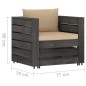 vidaXL 12-tlg. Garten-Lounge-Set mit Kissen Grau Imprägniertes Holz vidaXL 12-tlg. Garten-Lounge-Set mit Kissen Grau Imprägniertes Holz