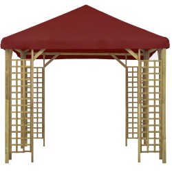 Pavillon 3 x 3 m Bordeauxrot