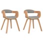 vidaXL Esszimmerstühle 2 Stk. Taupe Bugholz und Stoff vidaXL Esszimmerstühle 2 Stk. Taupe Bugholz und Stoff