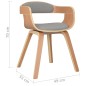 vidaXL Esszimmerstühle 2 Stk. Taupe Bugholz und Stoff vidaXL Esszimmerstühle 2 Stk. Taupe Bugholz und Stoff