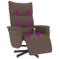 vidaXL Massagesessel mit Fußteil Braun Kunstleder vidaXL Massagesessel mit Fußteil Braun Kunstleder